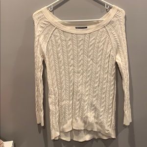 Long sleeve white sweater